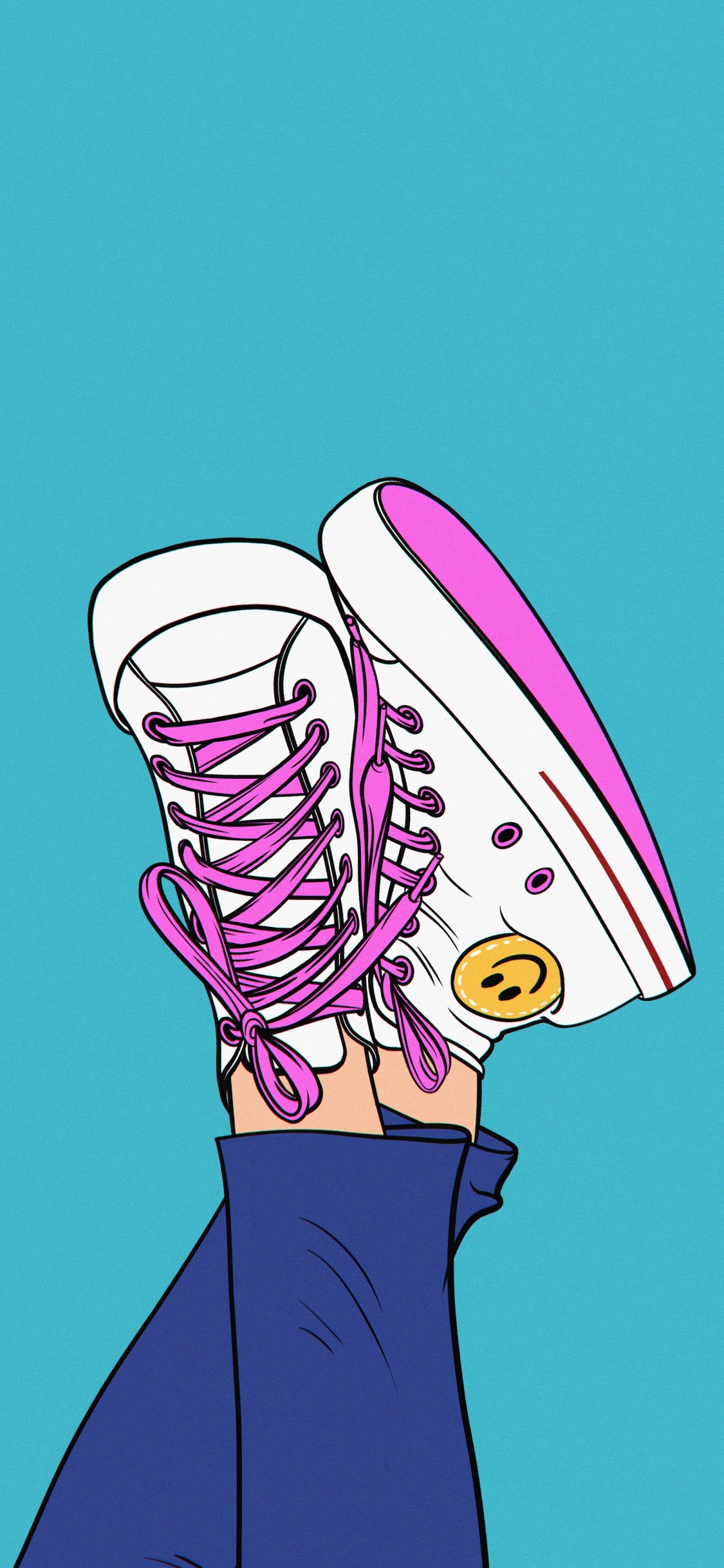 Cartoon, Wisgoon - Social Network, Finger, Headgear, Pink. Wallpaper in 1125x2436 Resolution