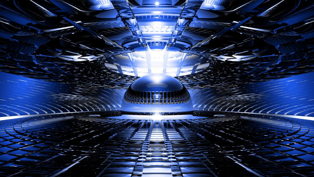 Black and White Tunnel With Lights. Wallpaper in 1280x720 Resolution