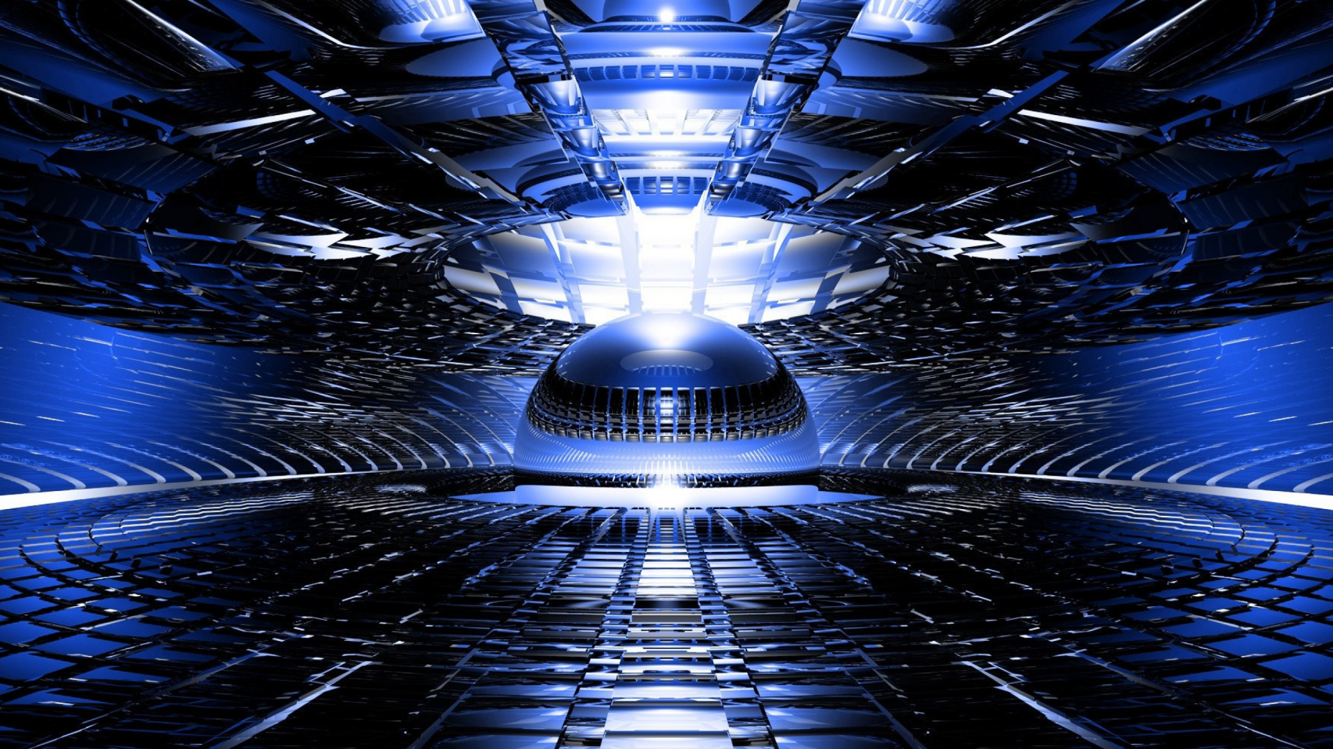 Túnel Blanco y Negro Con Luces. Wallpaper in 1920x1080 Resolution