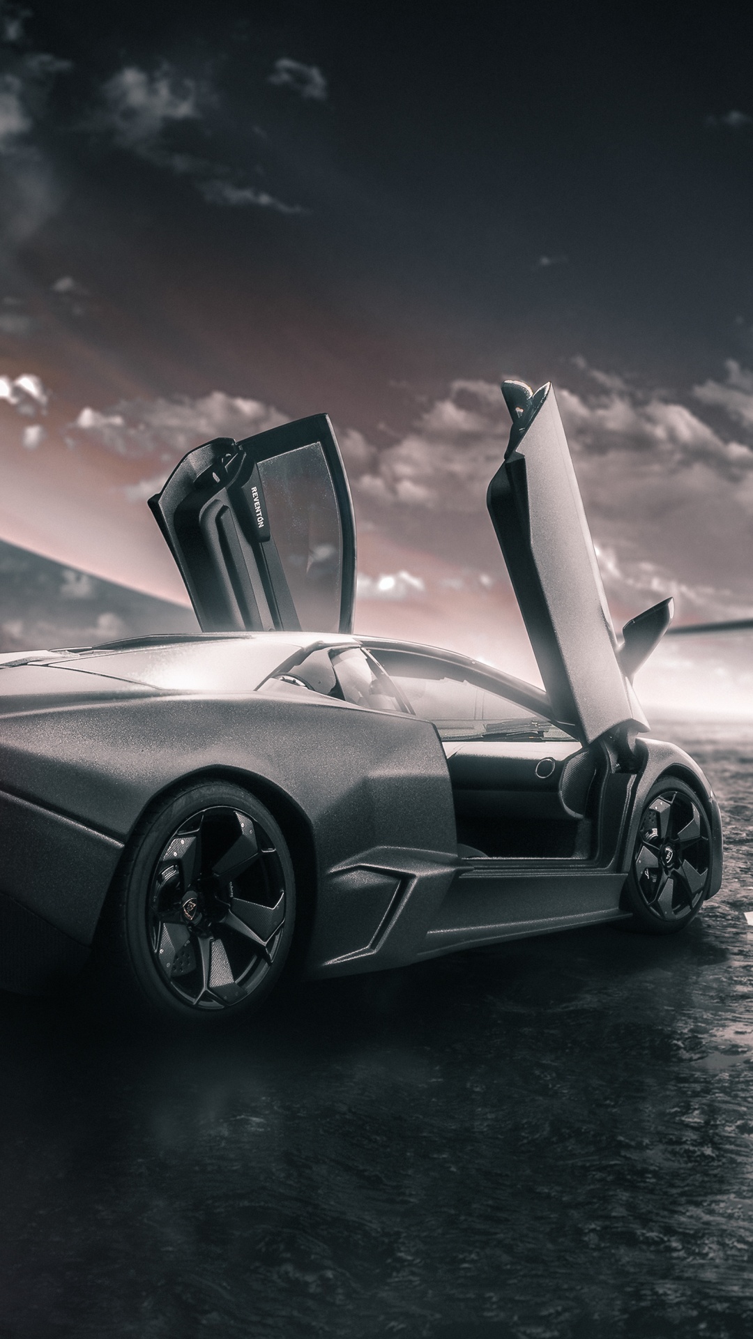 Weißer Porsche 911 Auf Schwarzer Oberfläche. Wallpaper in 1080x1920 Resolution