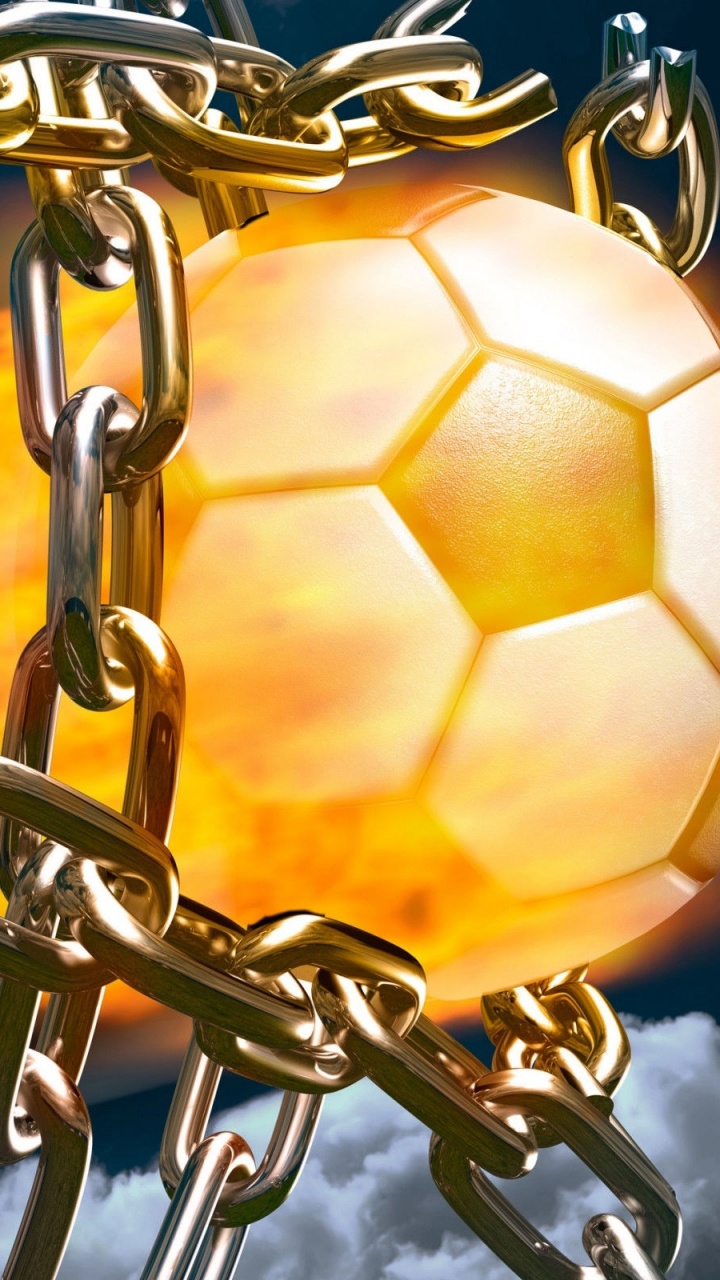 Graue Metallkette Mit Gelbem Licht. Wallpaper in 720x1280 Resolution