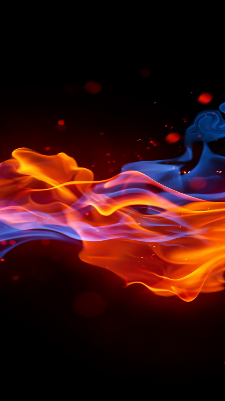 Red and Blue Light Illustration. Wallpaper in 750x1334 Resolution