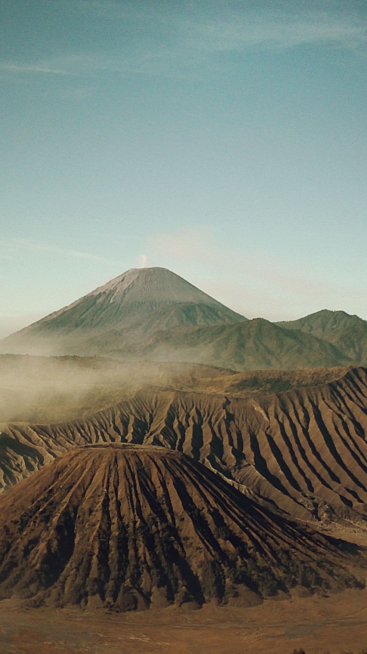 山溴, 火山的地貌, 屏蔽火山, 死火山, 成层 壁纸 750x1334 允许
