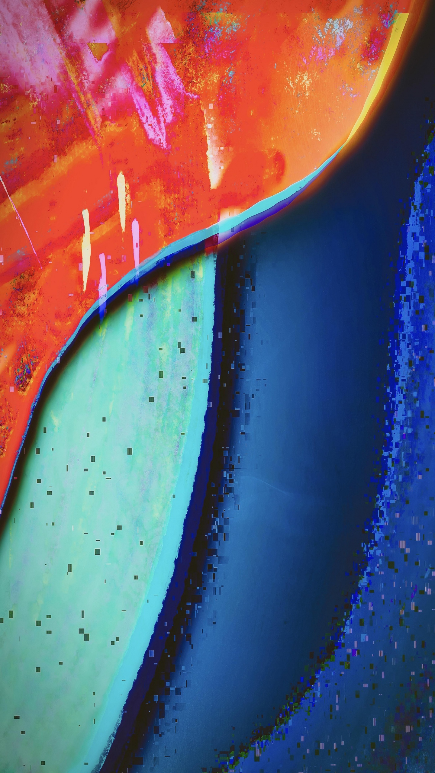 丙烯酸涂料, 现代艺术, 液体, 车灯, 矩形 壁纸 1440x2560 允许