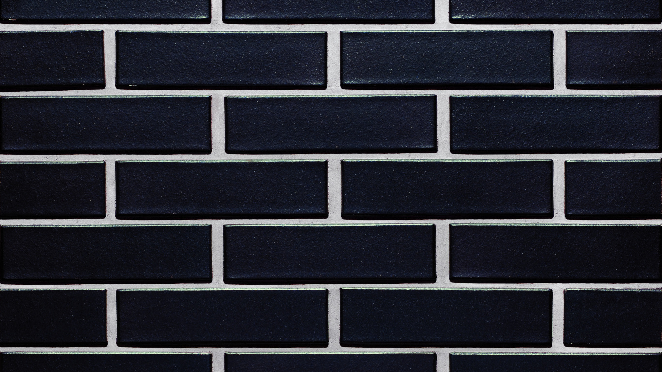 Mur de Briques Noir et Blanc. Wallpaper in 1366x768 Resolution