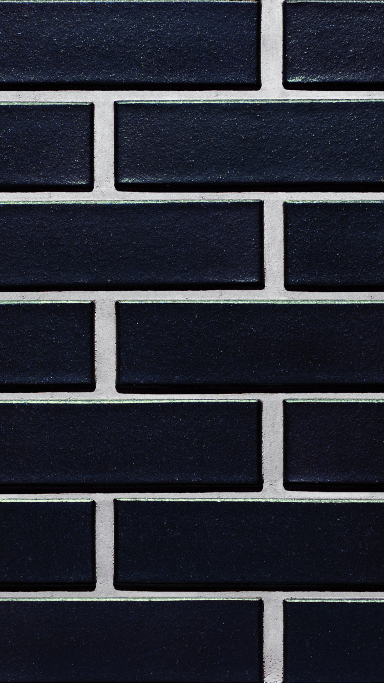 Schwarze Und Weiße Mauer Brick. Wallpaper in 750x1334 Resolution