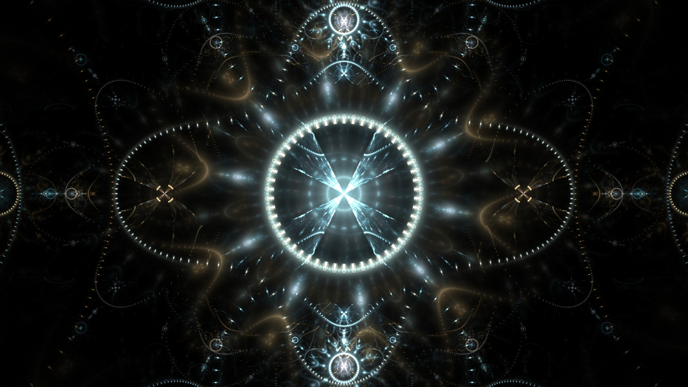 Luz Blanca y Amarilla en la Oscuridad. Wallpaper in 1366x768 Resolution