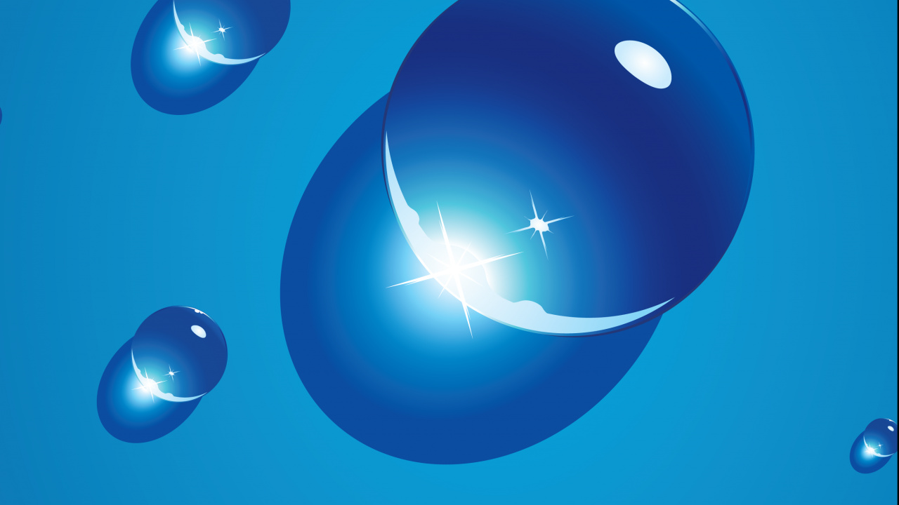 Conjunto de Gota, Gota de Agua, Agua, Azul, Azure. Wallpaper in 1280x720 Resolution