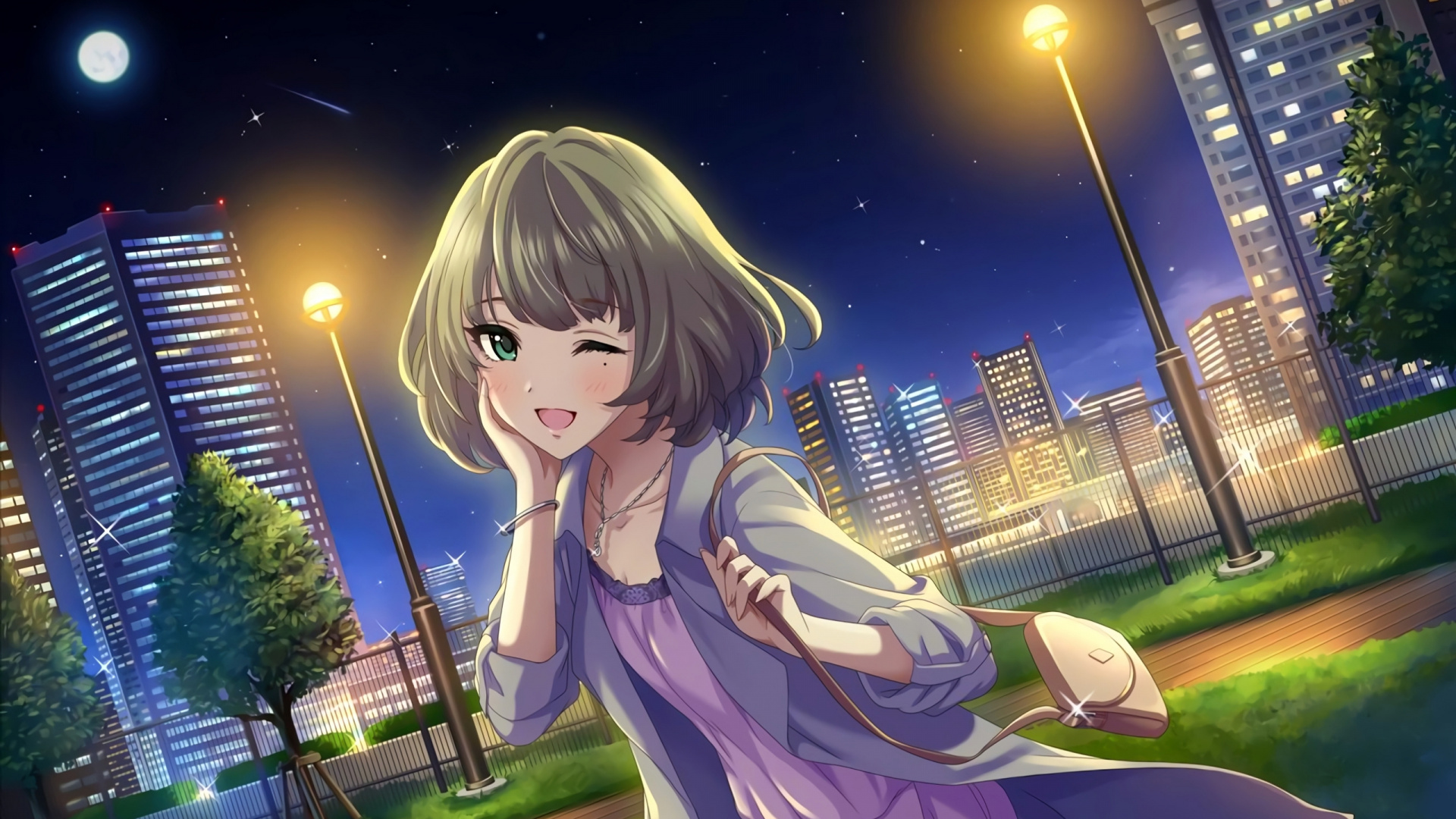 Kaede Takagaki, Le Idolmaster Cinderella Girls, Voix de Kaede Takagaki, Cartoon, Green. Wallpaper in 1920x1080 Resolution