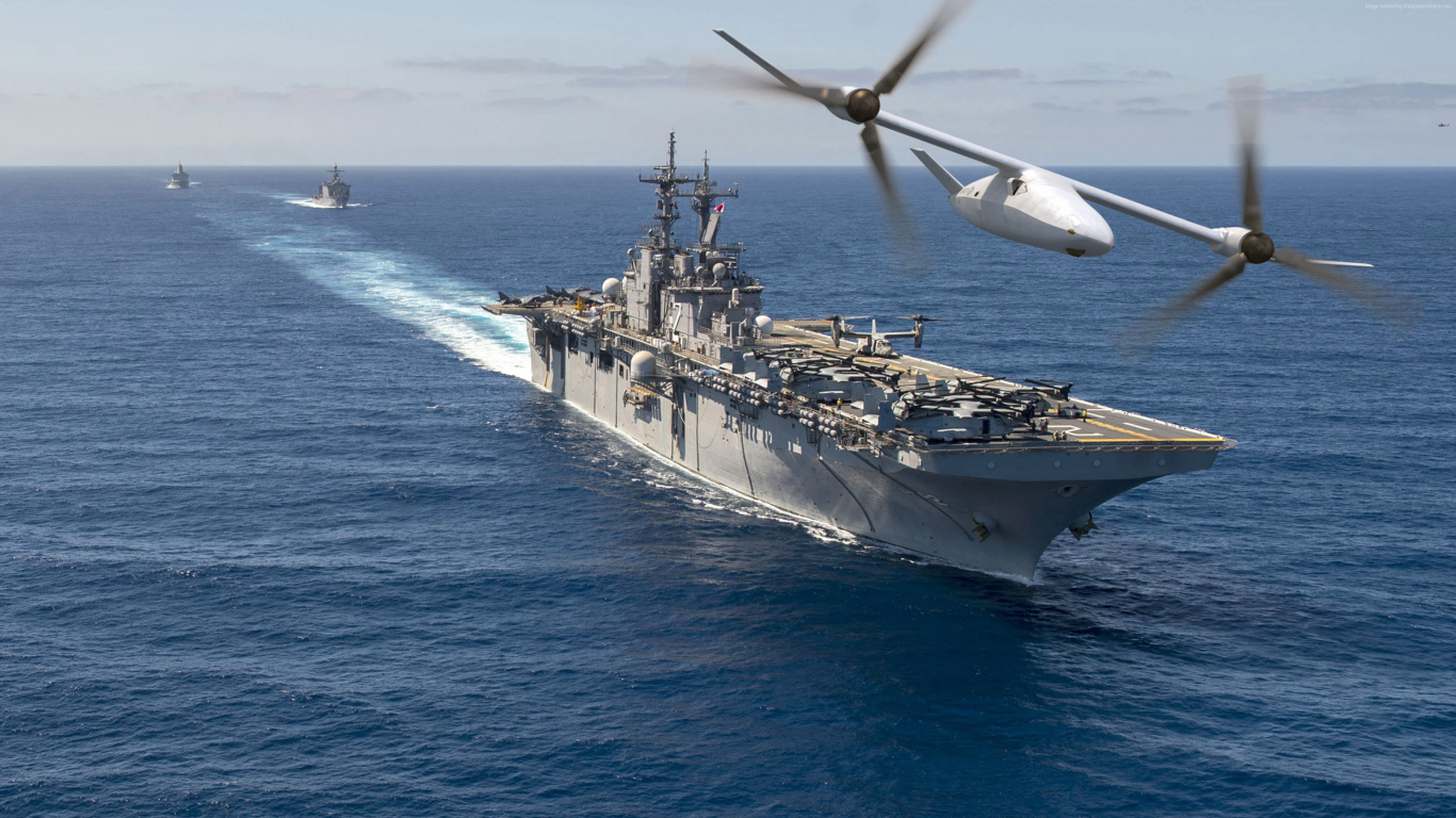 Tiltrotor, Warship, Naval Ship, Navy, Ship. Wallpaper in 1366x768 Resolution