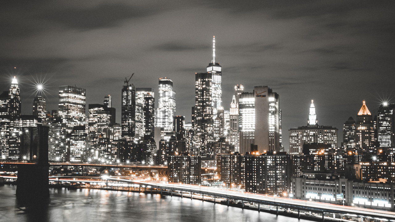 New York, Revêtements Muraux York, Android, Eau, Gratte-ciel. Wallpaper in 1280x720 Resolution