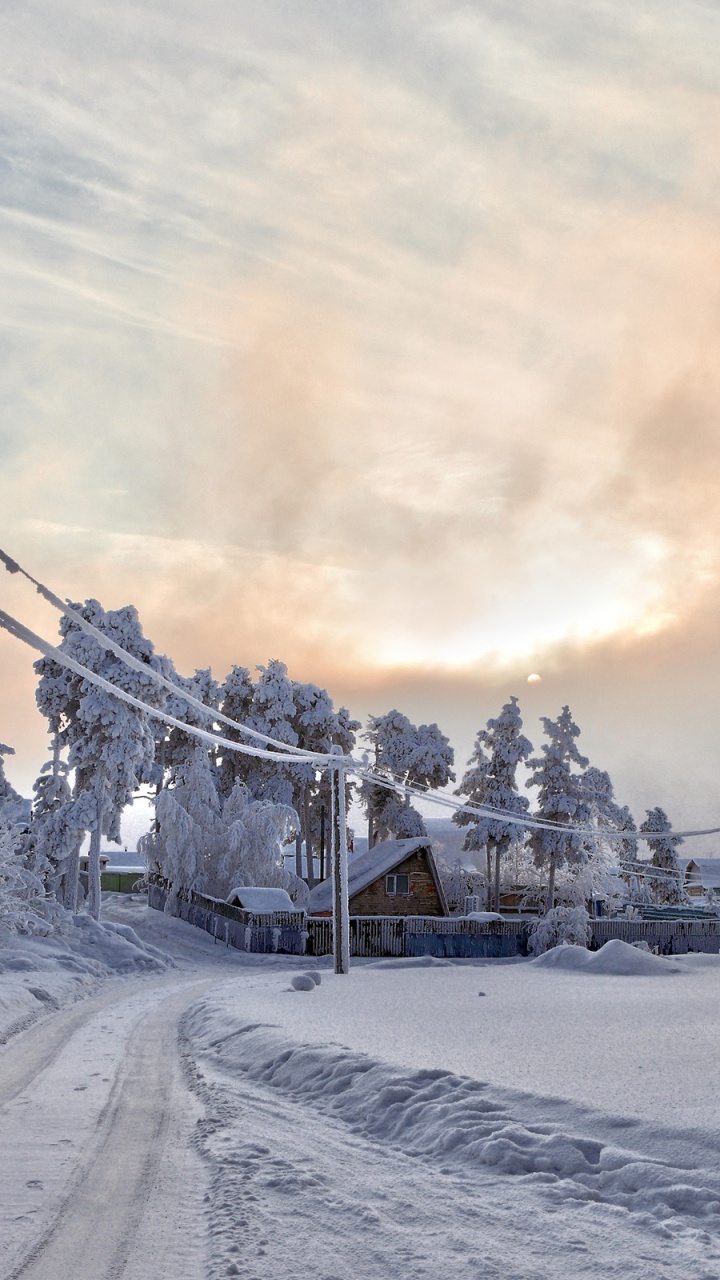 冬天, 冻结, 山脉, 天气, 天空 壁纸 720x1280 允许