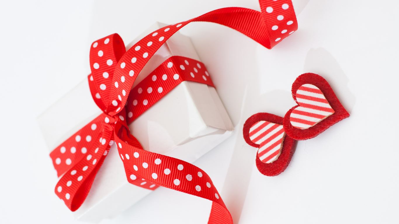 le Jour de Valentines, Ruban, Red, Accessoire de Mode, Nœud Papillon. Wallpaper in 1366x768 Resolution