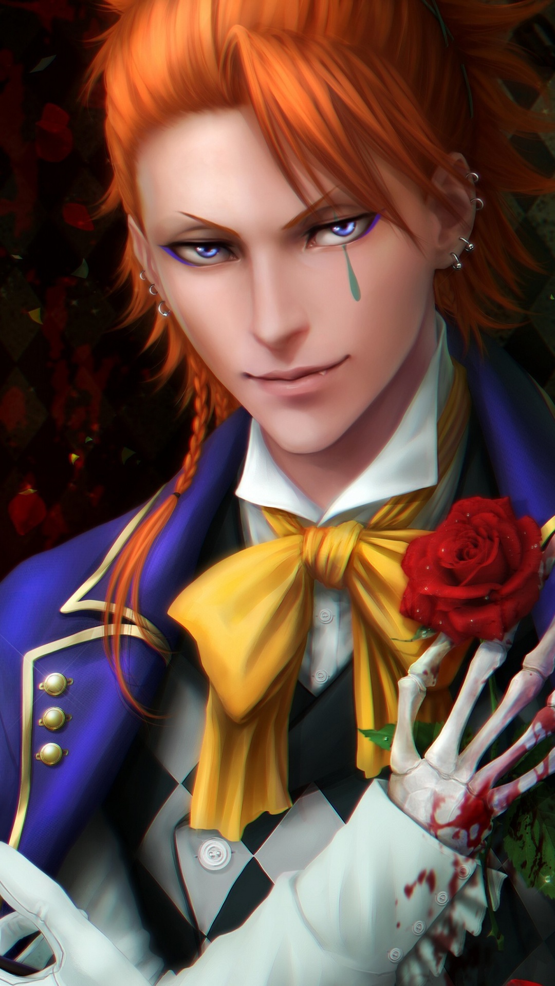 Frau in Weiß-blauer Schuluniform. Wallpaper in 1080x1920 Resolution