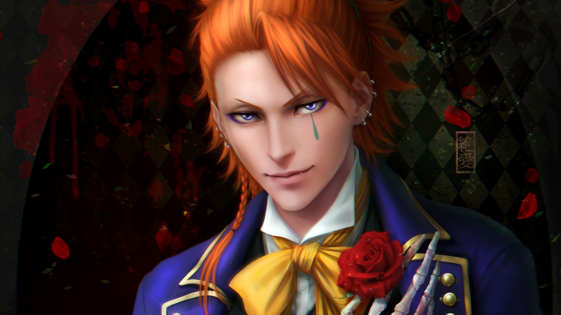 Frau in Weiß-blauer Schuluniform. Wallpaper in 1920x1080 Resolution