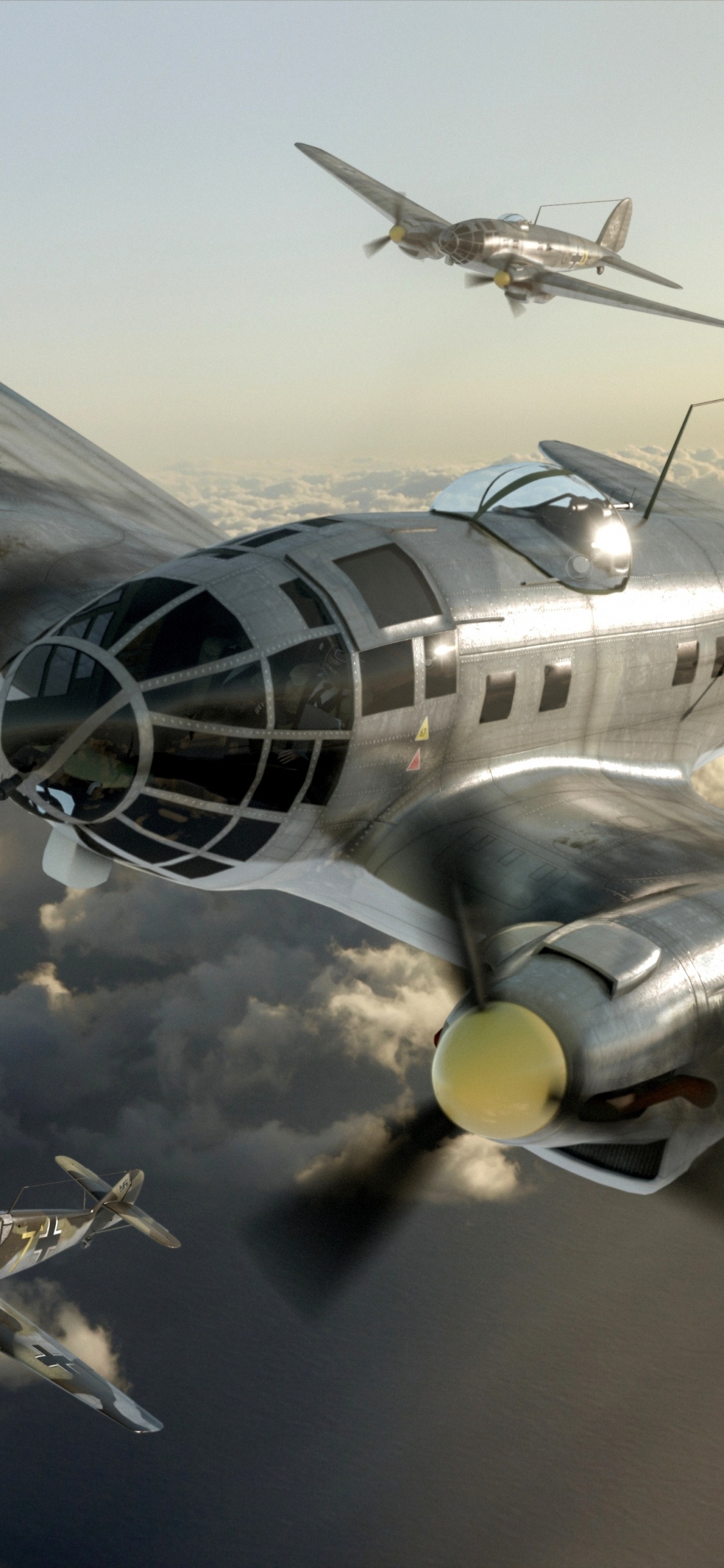 梅塞施米特bf109, 梅塞施米特, 第二次世界大战, 航空, 螺旋桨 壁纸 1125x2436 允许