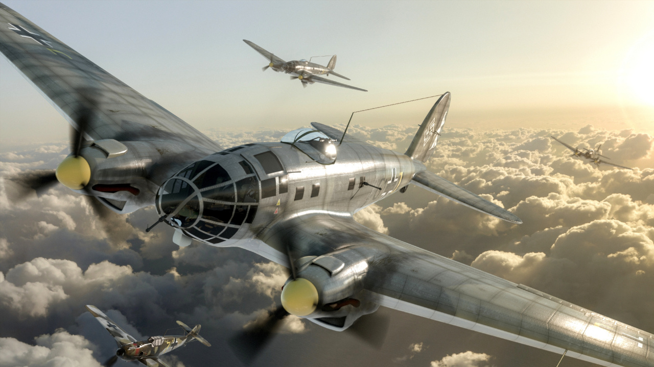 梅塞施米特bf109, 梅塞施米特, 第二次世界大战, 航空, 螺旋桨 壁纸 1280x720 允许