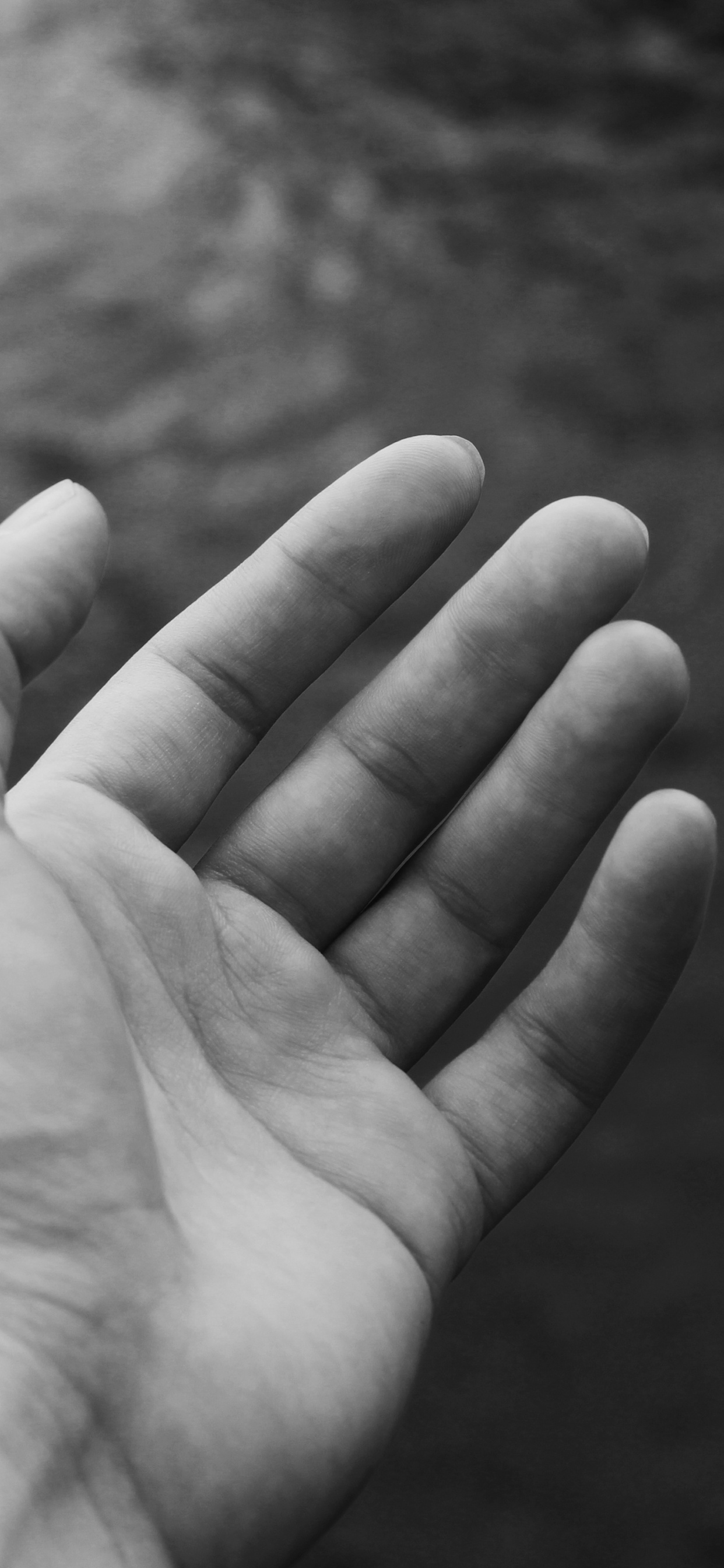 Graustufenfoto Von Personenhand. Wallpaper in 1242x2688 Resolution