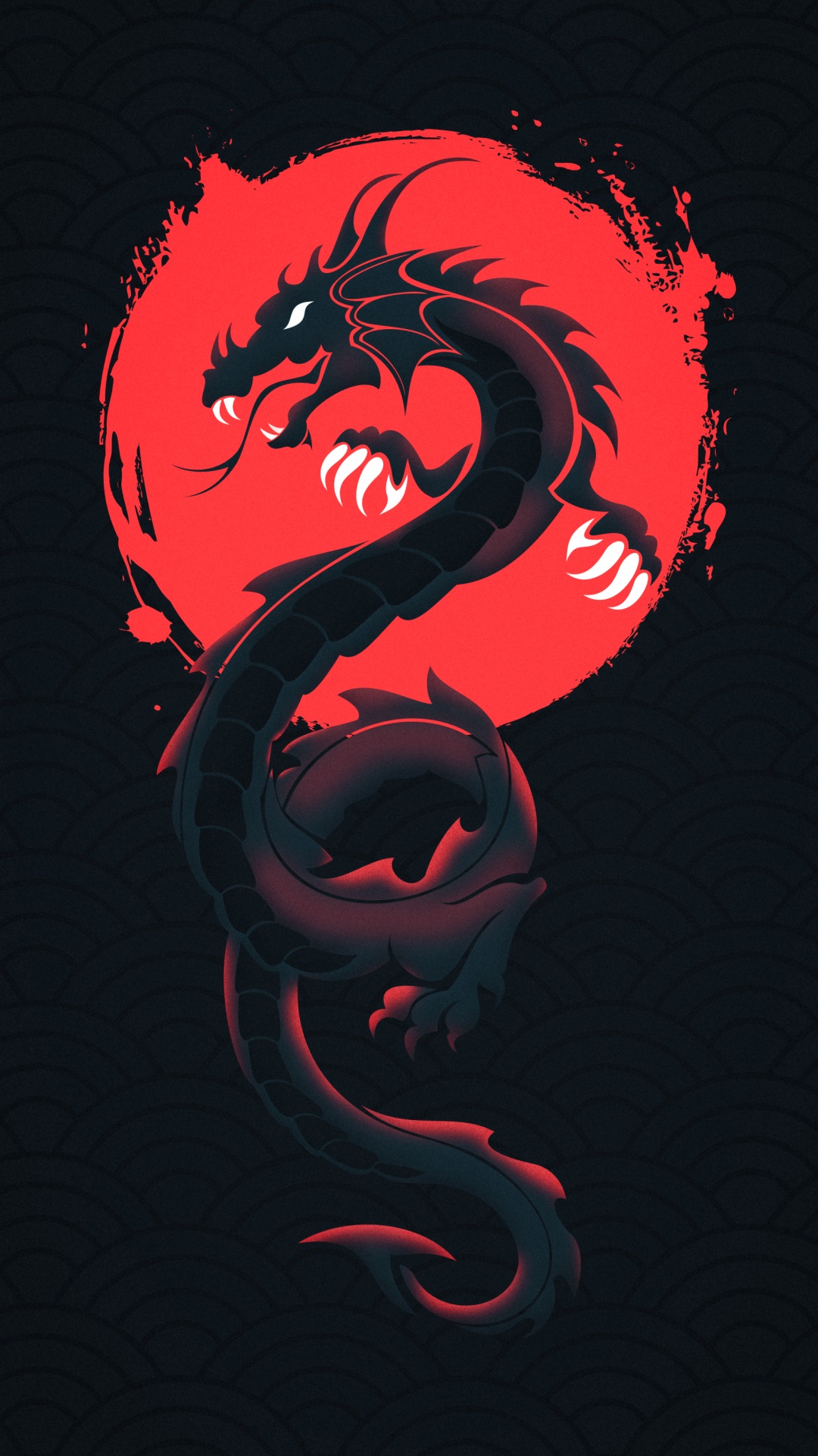 Hydra-Drache, Dragon, Digitale Kunst, Kunst, Abstrakte Kunst. Wallpaper in 1080x1920 Resolution