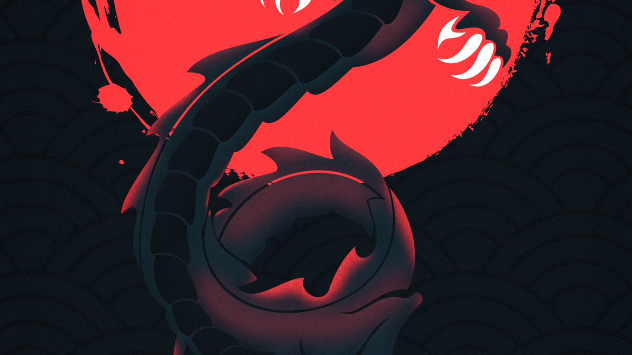 Hydra-Drache, Dragon, Digitale Kunst, Kunst, Abstrakte Kunst. Wallpaper in 1280x720 Resolution