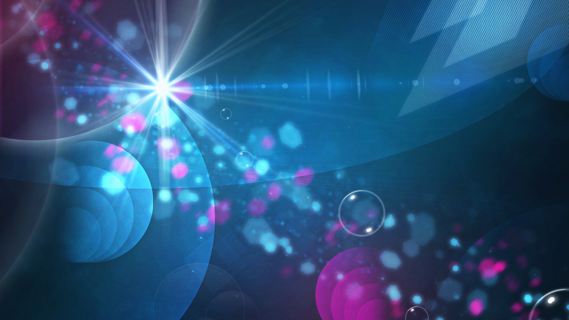 Illustration de Lumière Bleue et Rose. Wallpaper in 1920x1080 Resolution