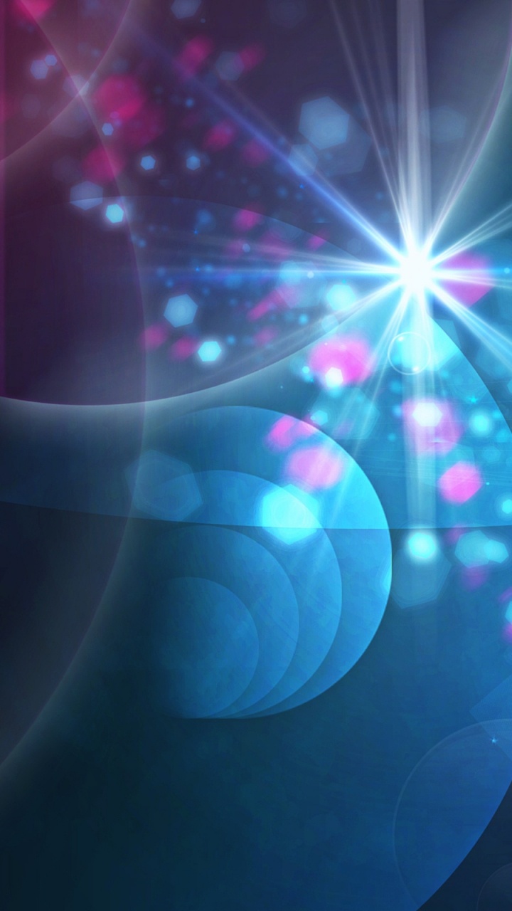 Blaue Und Rosa Lichtillustration. Wallpaper in 720x1280 Resolution