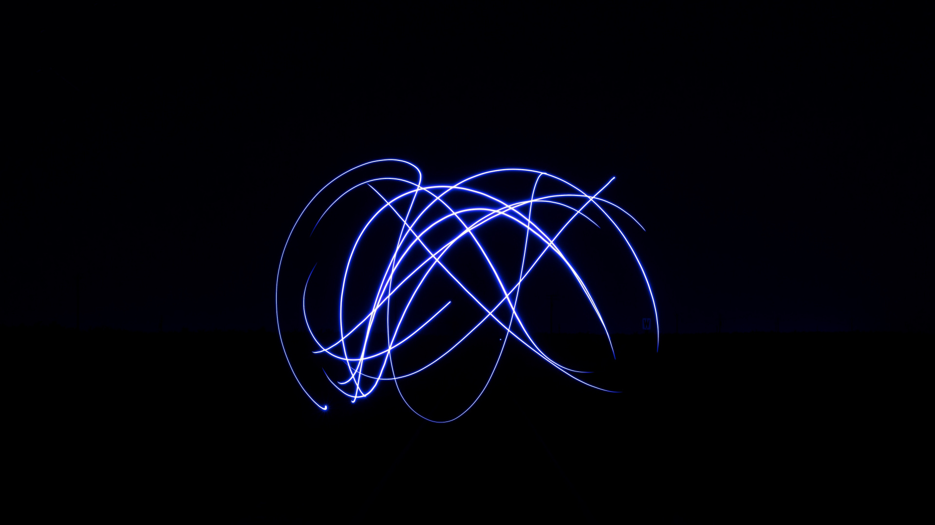 Illustration de la Ligne Blanche et Bleue. Wallpaper in 1920x1080 Resolution