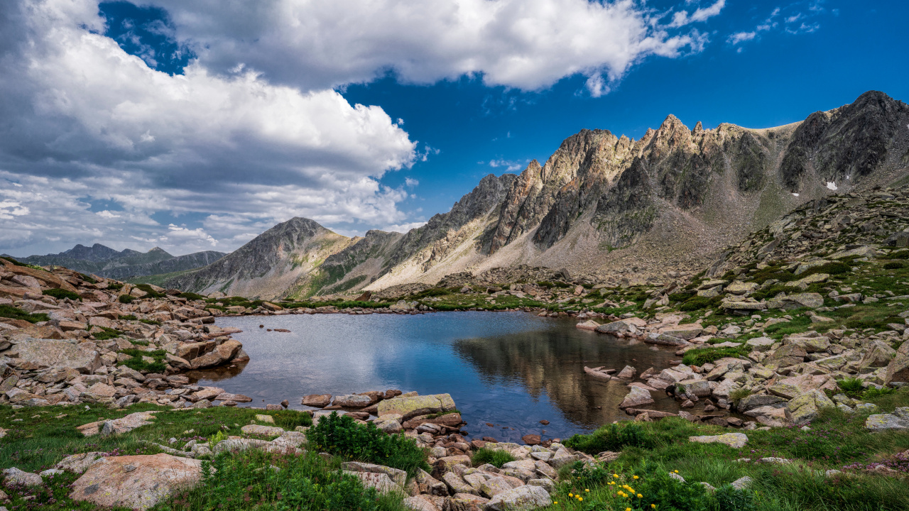 Andorra, Naturaleza, Lago, Montaña, Agua. Wallpaper in 1280x720 Resolution