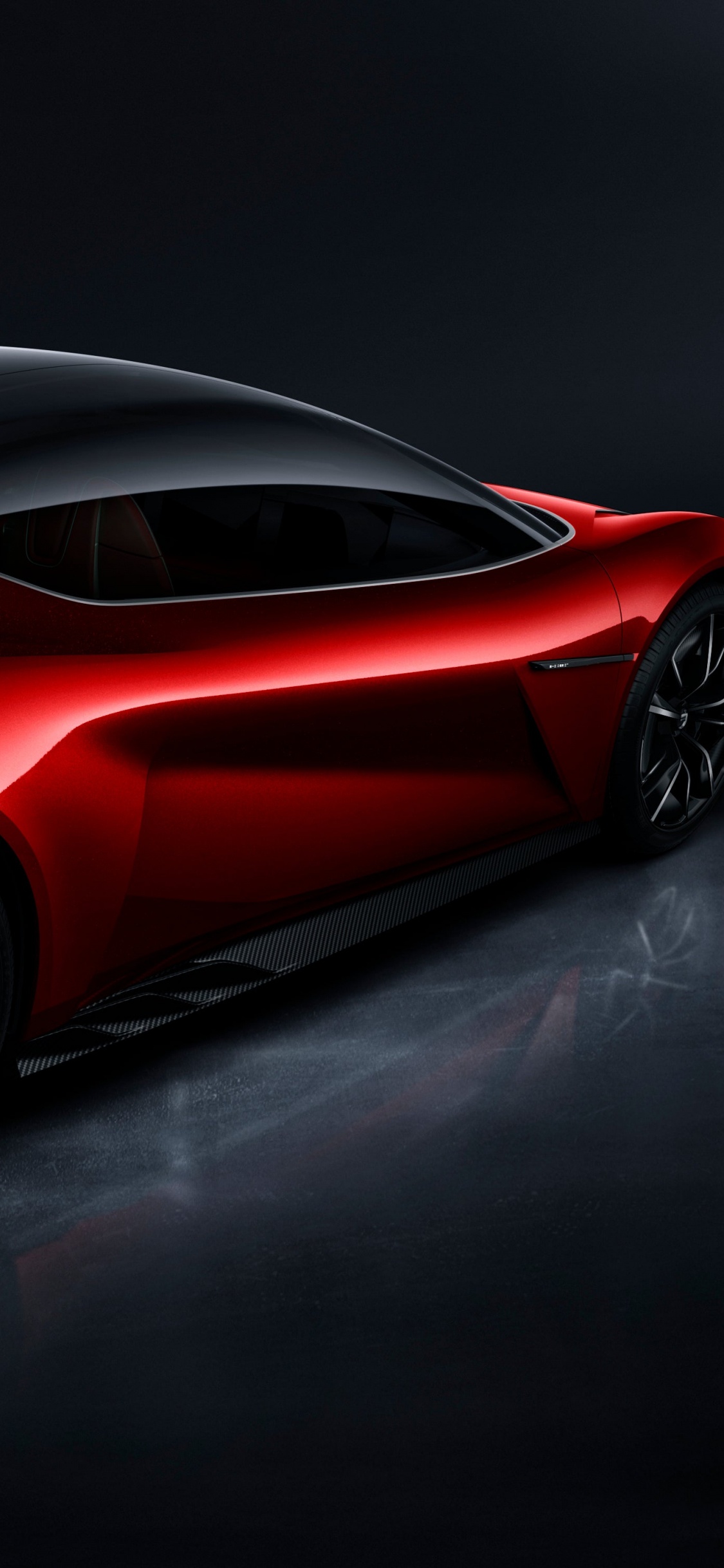 Roter Und Schwarzer Porsche 911. Wallpaper in 1125x2436 Resolution