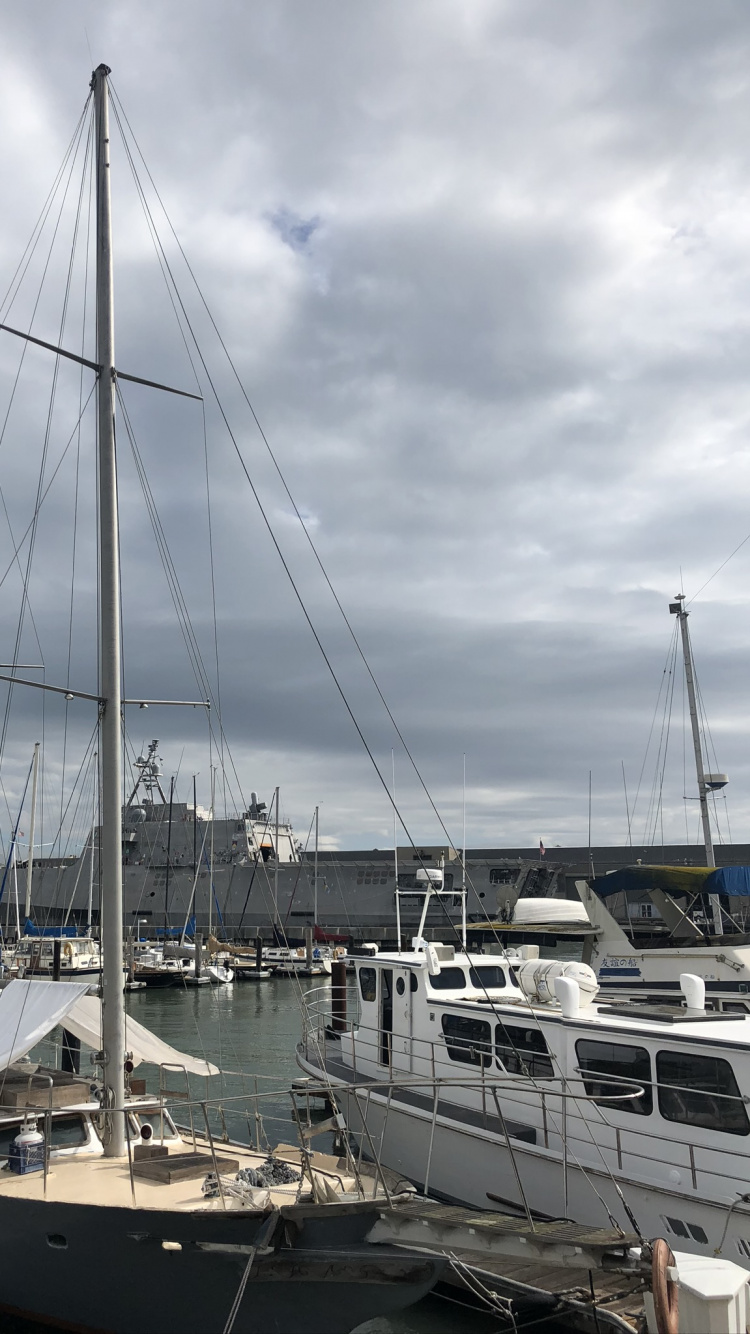 Marina, Sail, Yacht, Mast, Watercraft. Wallpaper in 750x1334 Resolution