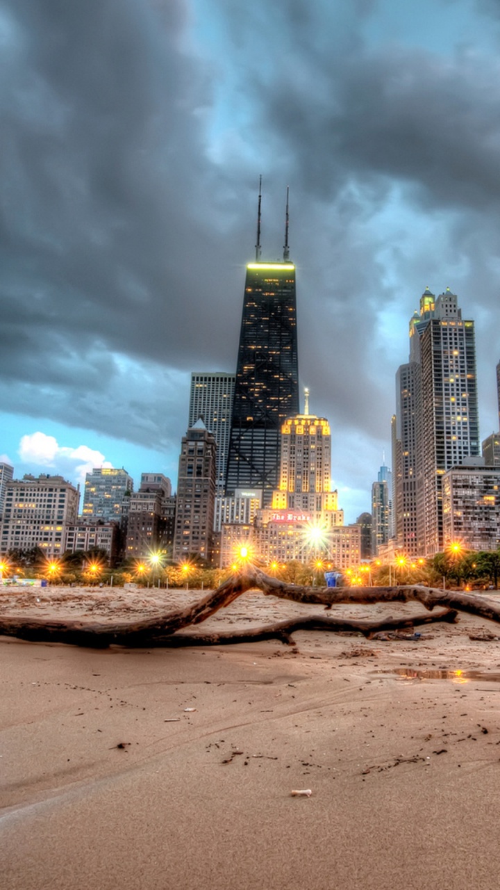City Skyline Under Cloudy Sky During Daytime. Wallpaper in 720x1280 Resolution