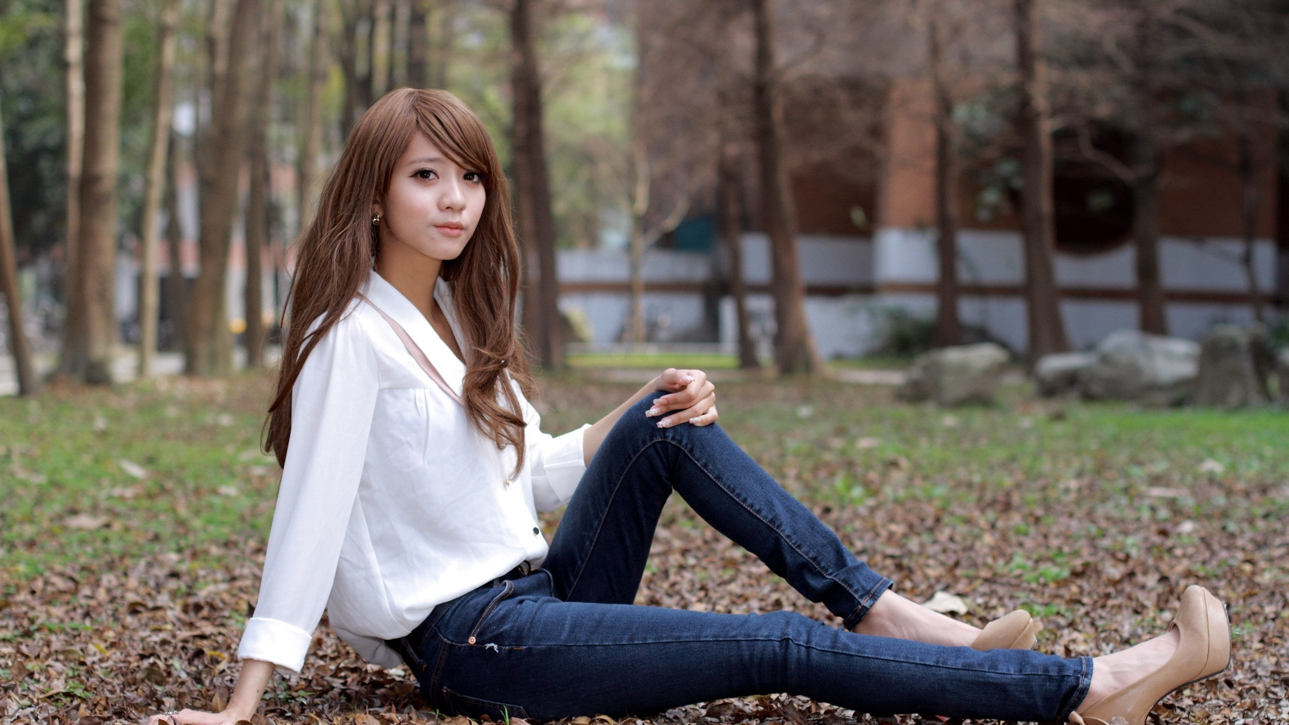 Sesión, Belleza, el Pelo Largo, Coreano, Pierna. Wallpaper in 2560x1440 Resolution