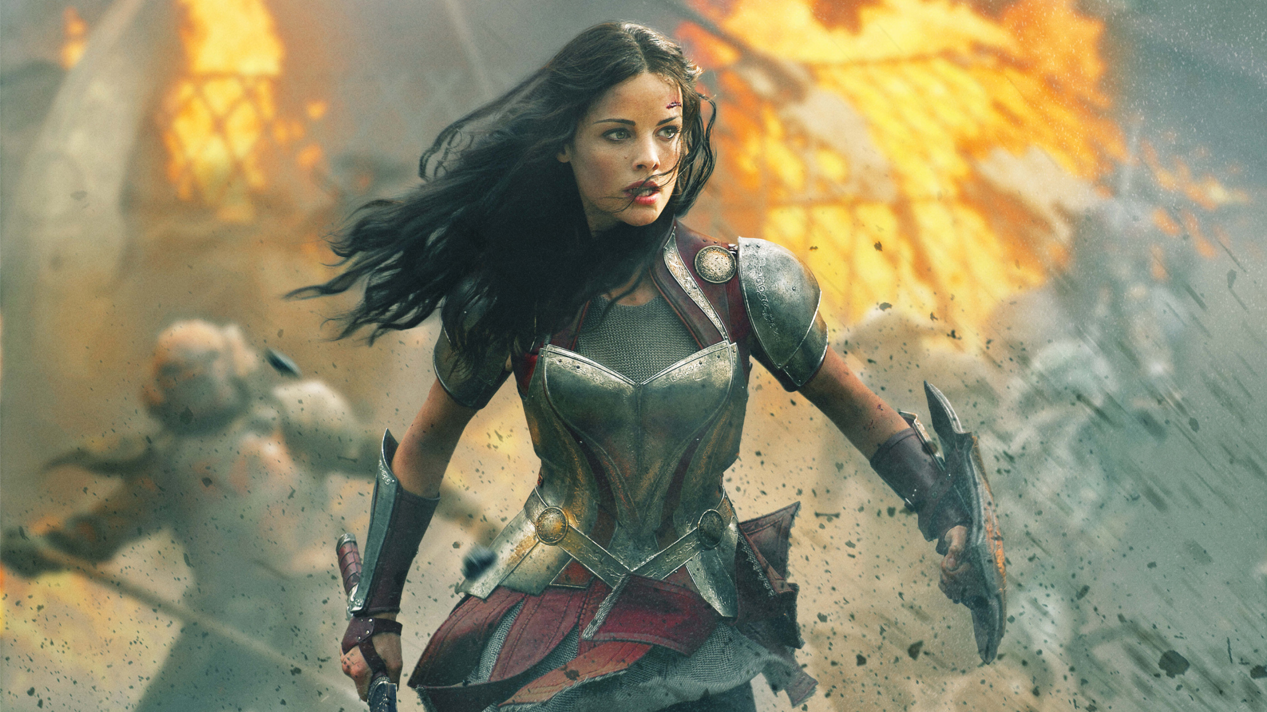 Mujer en Vestido Negro y Gris. Wallpaper in 2560x1440 Resolution