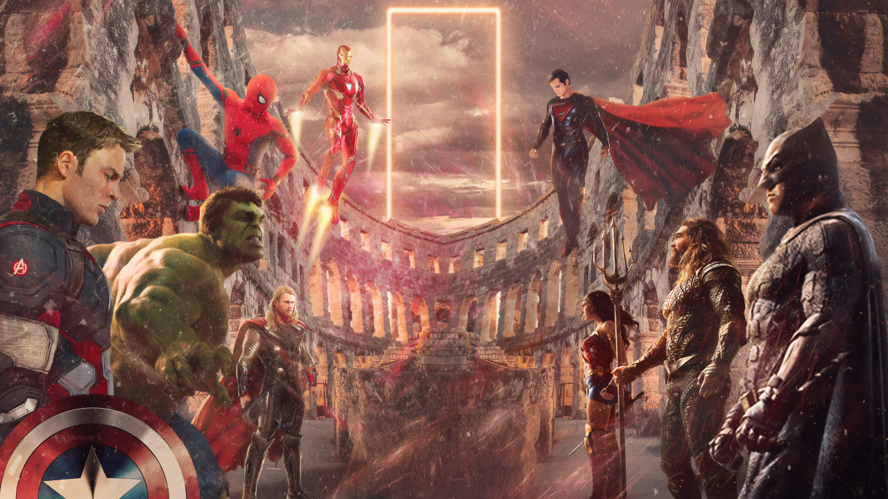 Batman, Marvel, dc Comics, Hulk, Superman. Wallpaper in 1280x720 Resolution