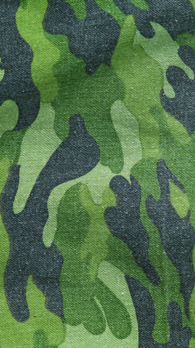 Green Black and White Camouflage Textile. Wallpaper in 750x1334 Resolution