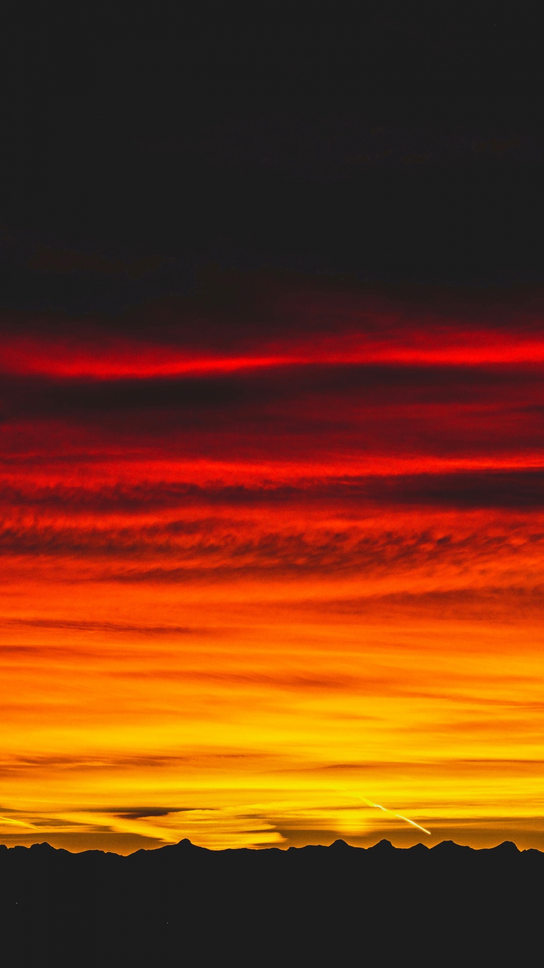 Sunset, Afterglow, Horizon, Red, Sunrise. Wallpaper in 1080x1920 Resolution