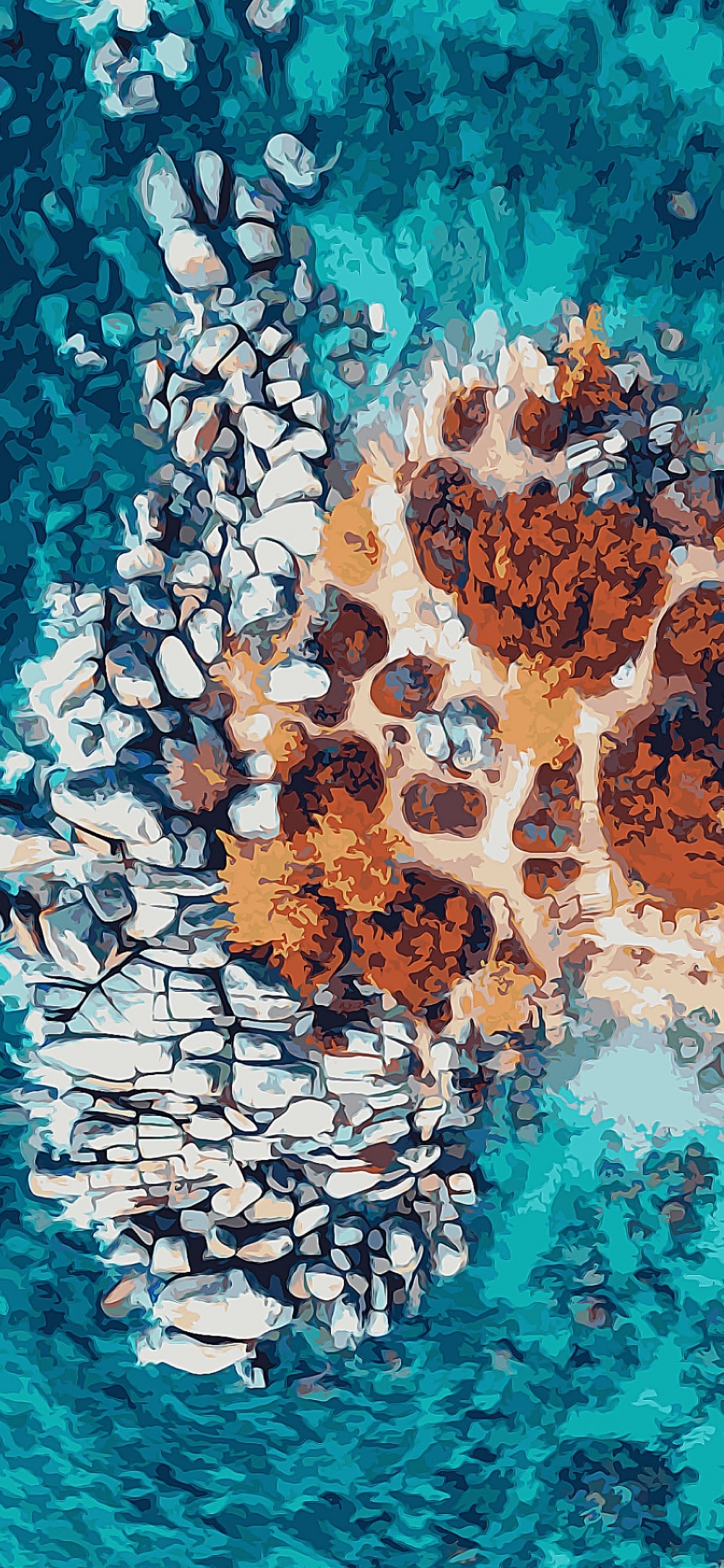 谷歌, Google Pixel 4, 像素4, 色彩, 水上 壁纸 1125x2436 允许