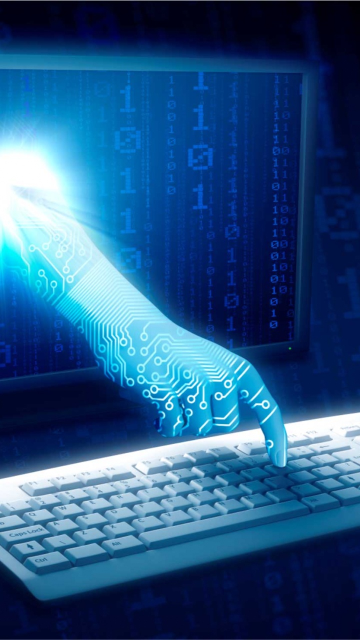 Person, Die Einen Weißen Und Schwarzen Laptop Verwendet. Wallpaper in 720x1280 Resolution