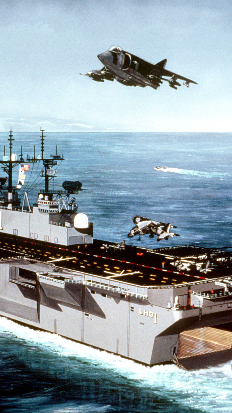两栖攻击舰, 航空母舰, 海军的船, 军舰, 船只 壁纸 750x1334 允许