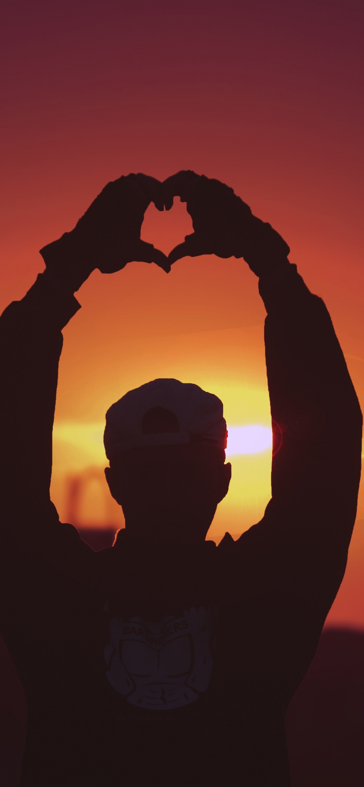 Sonnenuntergang, Hitze, Hintergrundbeleuchtung, Silhouette, Sonnenaufgang. Wallpaper in 1242x2688 Resolution