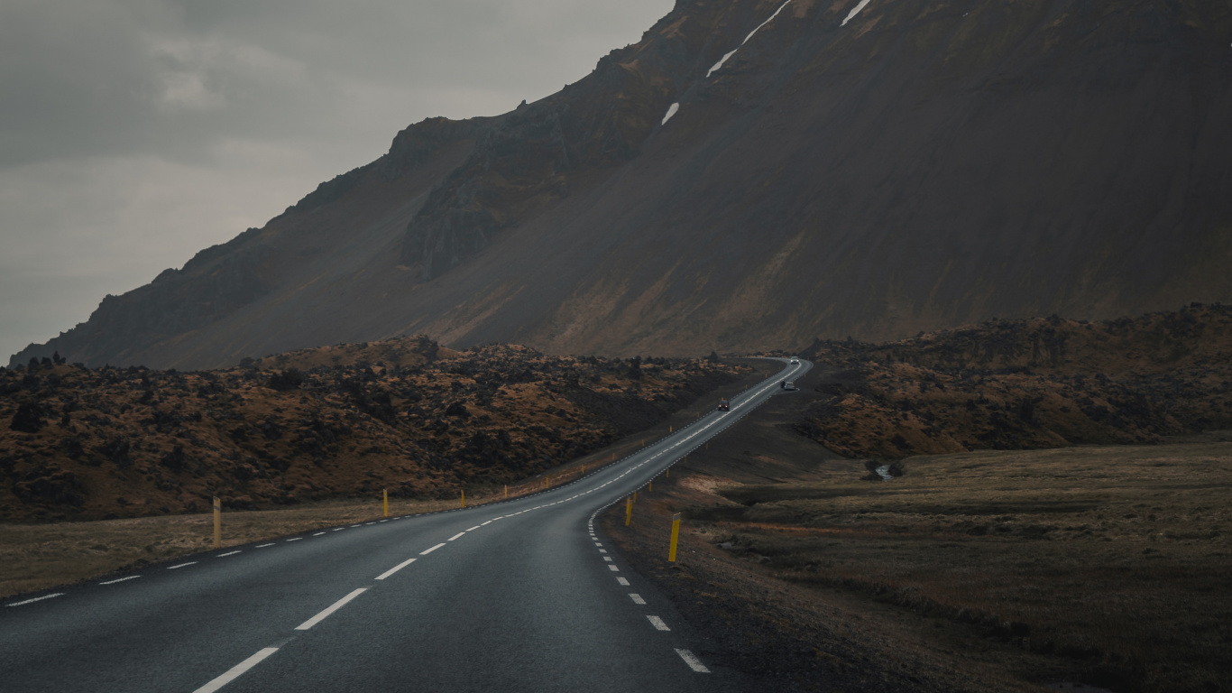 Carretera, Highland, Las Formaciones Montañosas, Montaña, Desierto. Wallpaper in 1366x768 Resolution