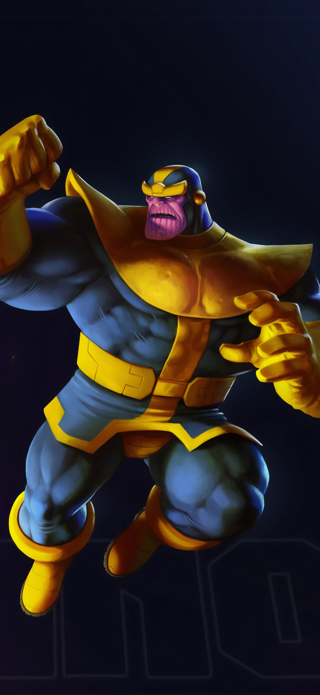 Illustration de Robot Jaune et Rouge. Wallpaper in 1125x2436 Resolution