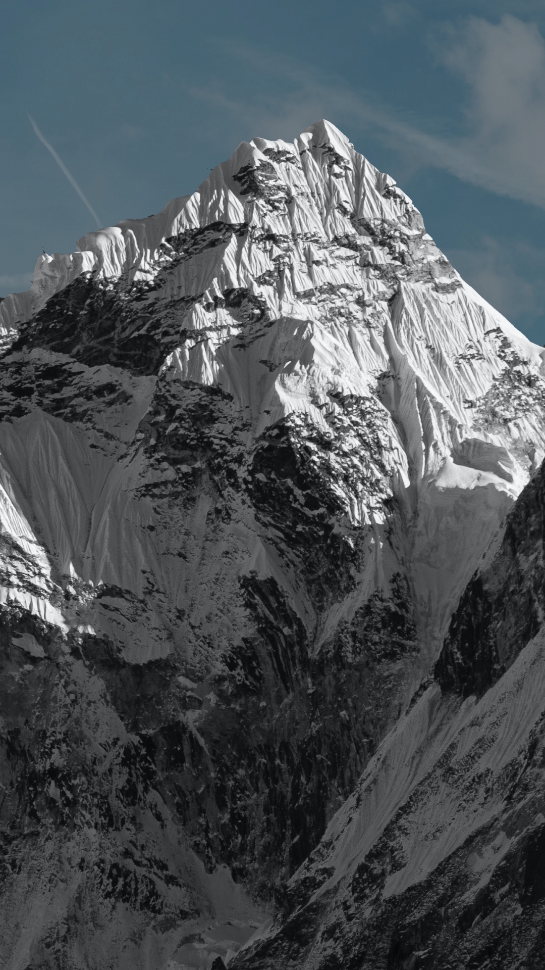 Alpes, Paso de Montaña, Montaje de Escenografía, Montaña, en Blanco y Negro. Wallpaper in 1080x1920 Resolution