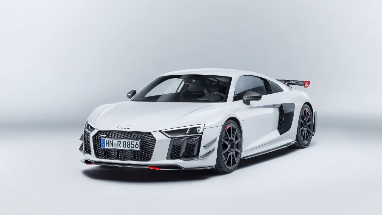 Negro Audi r 8 Coupe. Wallpaper in 1280x720 Resolution