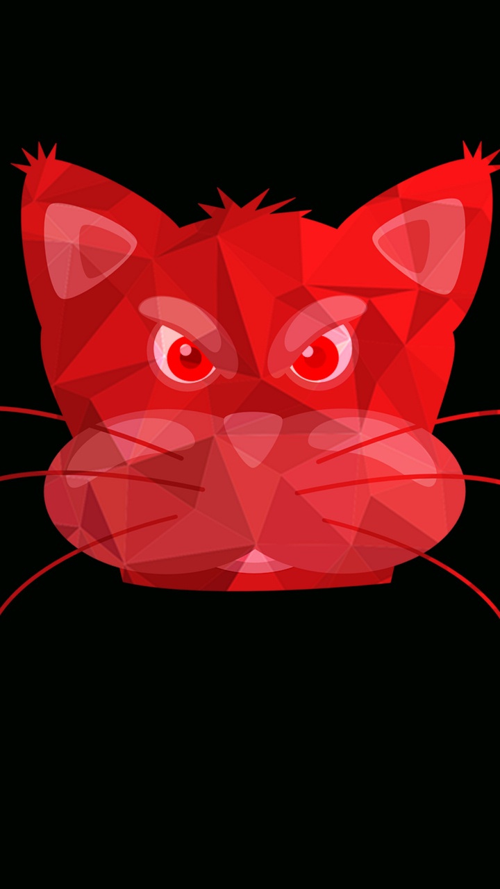 粉红色的猫, 艺术, 红色的, 粉红色, 胡须 壁纸 720x1280 允许