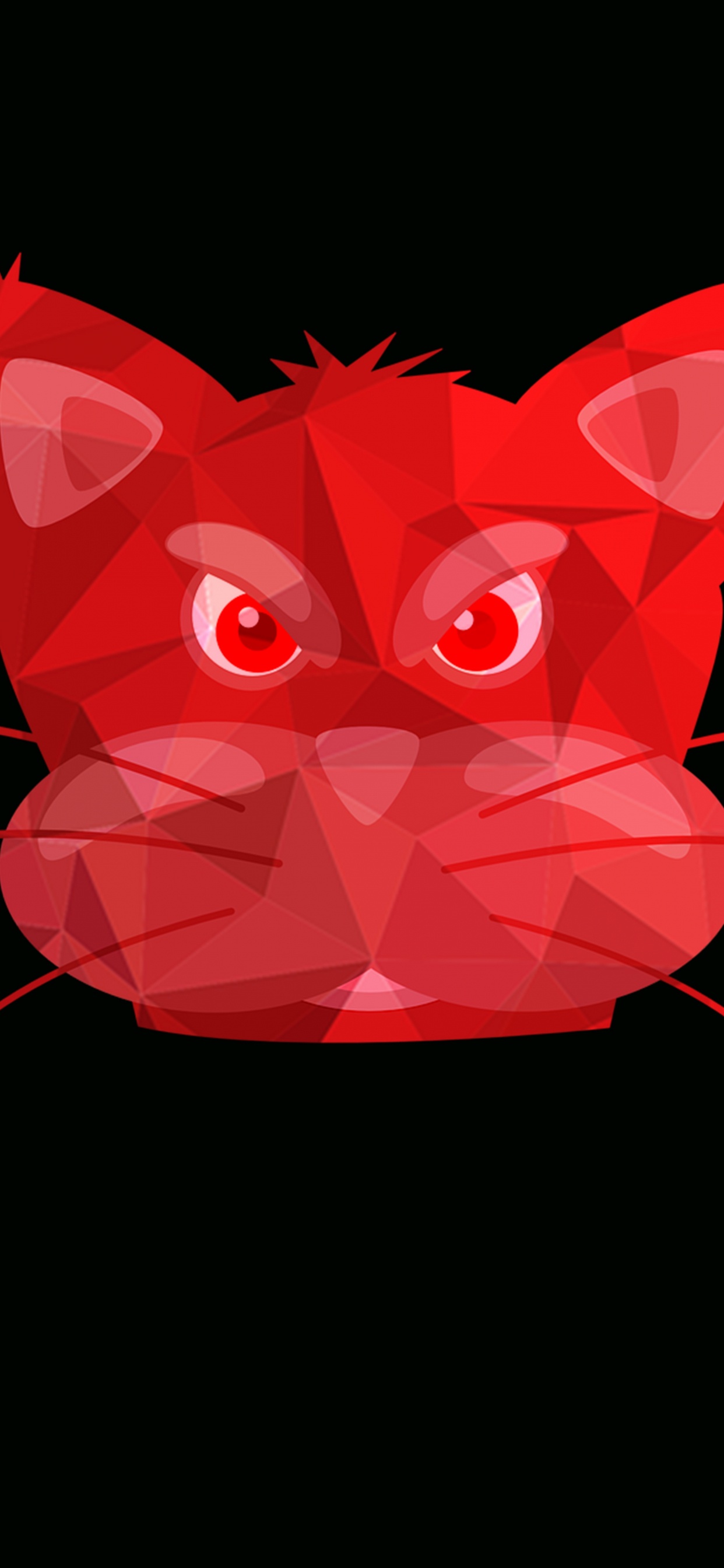 Red Dragon With Black Background. Wallpaper in 1242x2688 Resolution