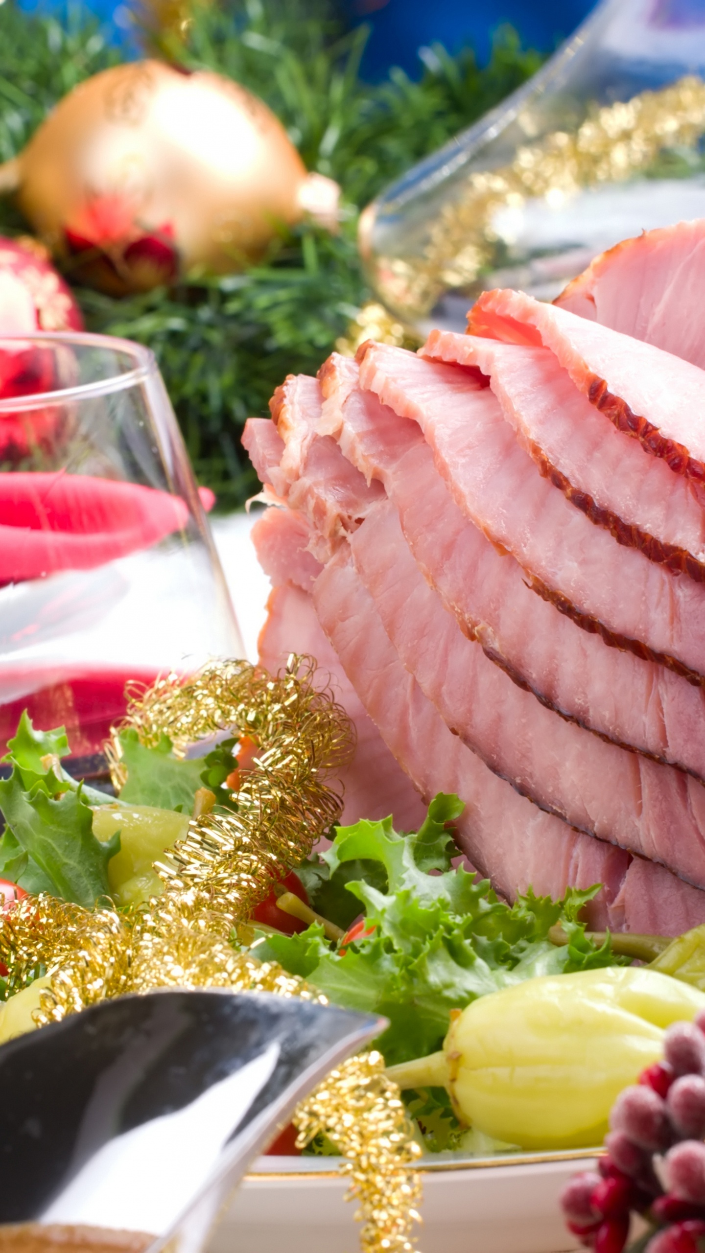 Christmas Day, Food, Cuisine, Dish, Cold Cut. Wallpaper in 1440x2560 Resolution