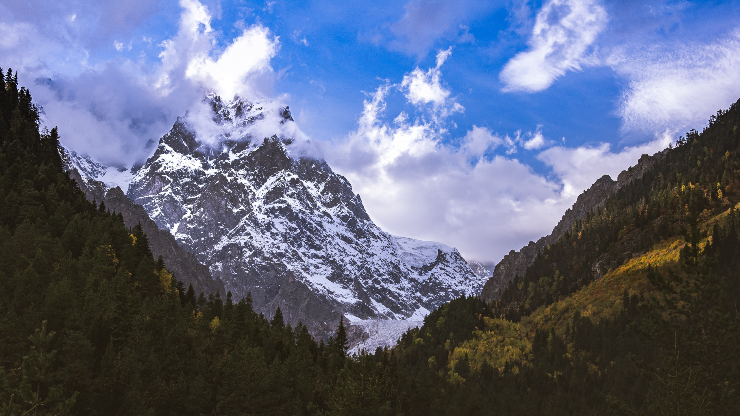 Mountain, Mount Scenery, Mountain Range, Tree, Mountainous Landforms. Wallpaper in 2560x1440 Resolution