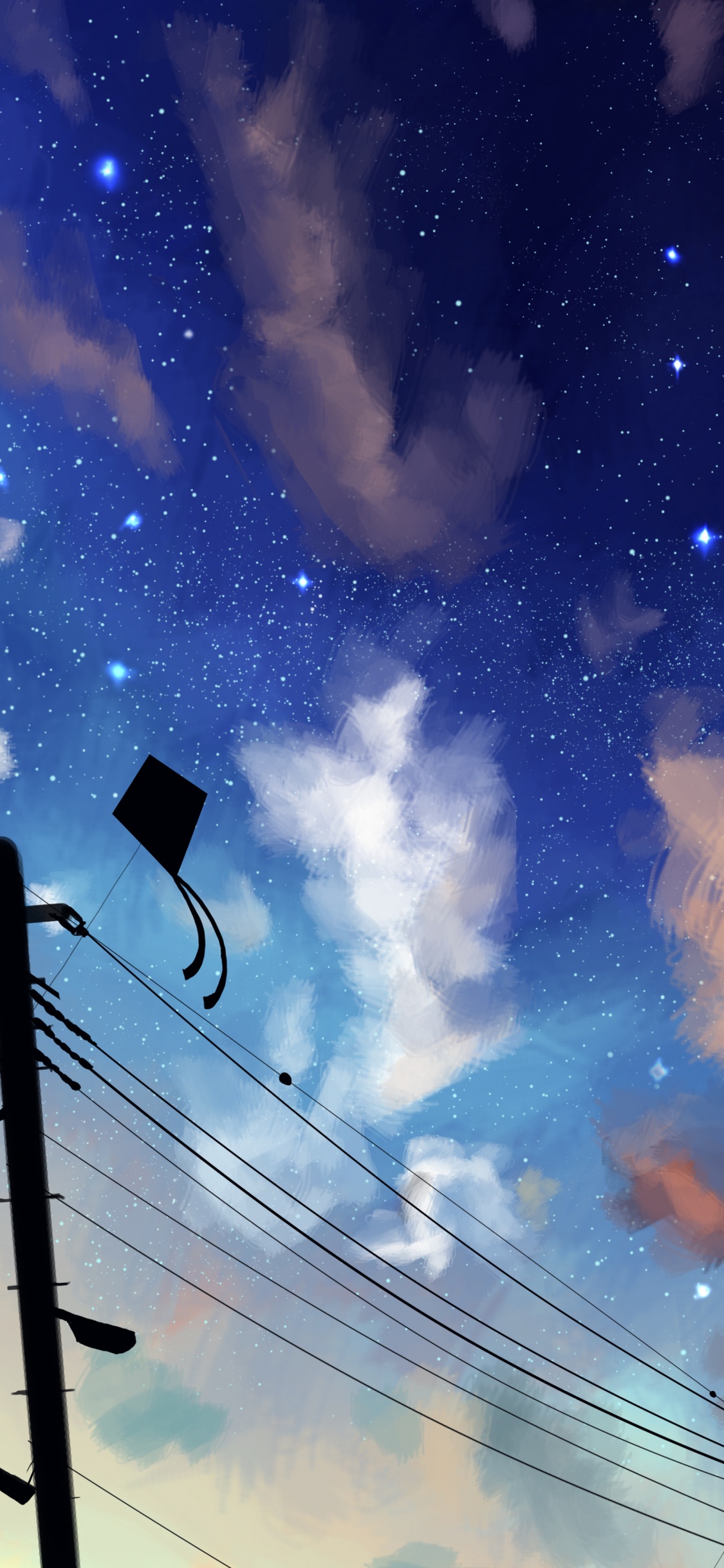 Nubes Blancas y Cielo Azul. Wallpaper in 1125x2436 Resolution