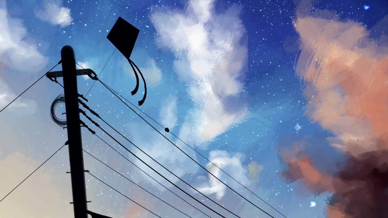 Nuages Blancs et Ciel Bleu. Wallpaper in 1280x720 Resolution